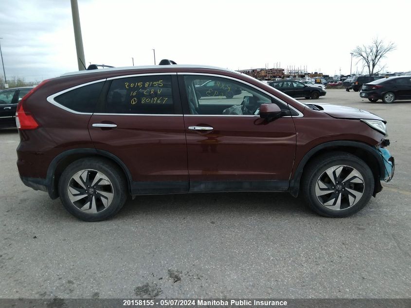 2016 Honda Cr-V Touring VIN: 5J6RM4H95GL801967 Lot: 20158155