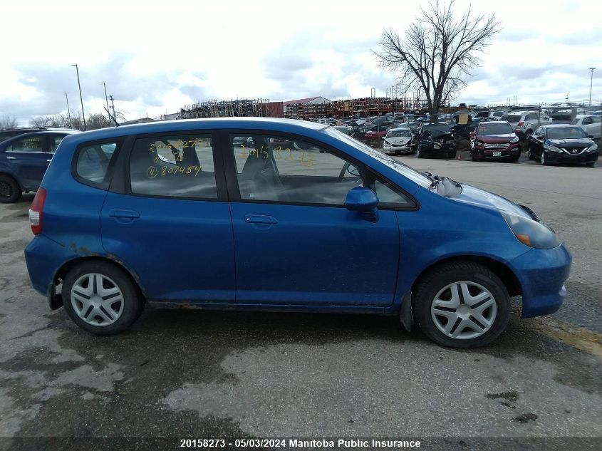 2007 Honda Fit Lx VIN: JHMGD37447S807454 Lot: 20158273