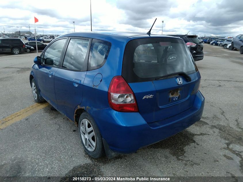 2007 Honda Fit Lx VIN: JHMGD37447S807454 Lot: 20158273