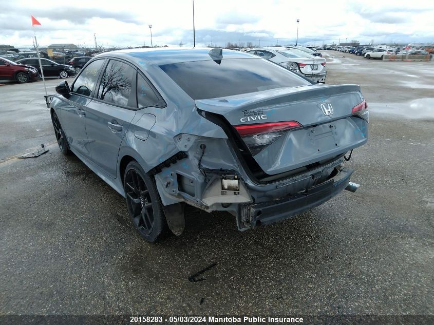 2023 Honda Civic Sport VIN: 2HGFE2F59PH101202 Lot: 20158283