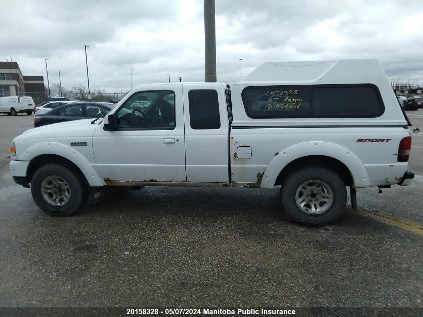 2007 Ford Ranger Sport Supercab VIN: 1FTYR44U67PA24026 Lot: 20158328