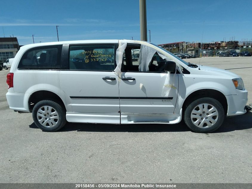 2016 Dodge Grand Caravan Se VIN: 2C4RDGBG2GR332763 Lot: 20158456