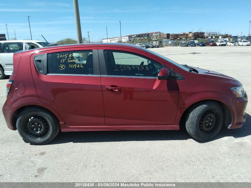 2017 Chevrolet Sonic Ltz VIN: 1G1JF6SB1H4141922 Lot: 20158458