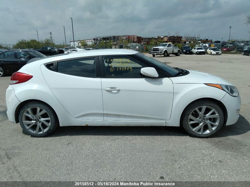 2016 Hyundai Veloster VIN: KMHTC6AD2GU293925 Lot: 20158512