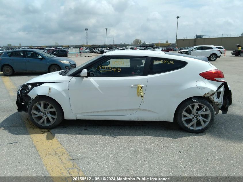 2016 Hyundai Veloster VIN: KMHTC6AD2GU293925 Lot: 20158512