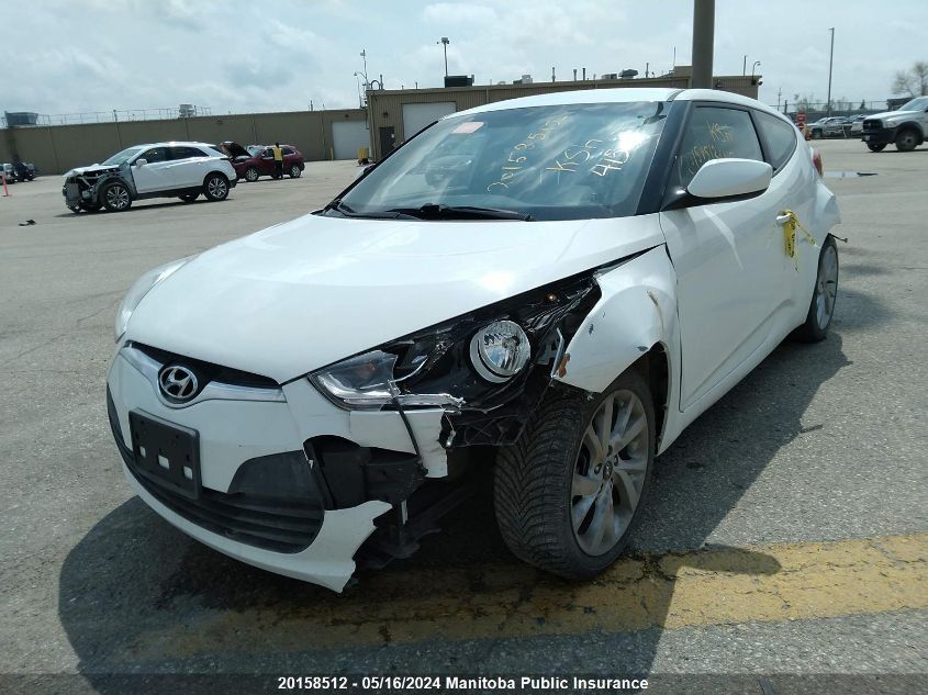 2016 Hyundai Veloster VIN: KMHTC6AD2GU293925 Lot: 20158512