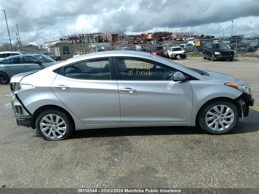 2013 Hyundai Elantra Gl VIN: 5NPDH4AE3DH216462 Lot: 20158544