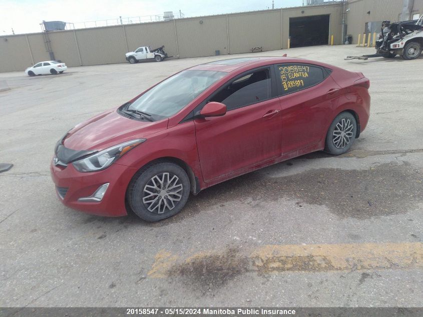 2015 Hyundai Elantra Se VIN: KMHDH4AE1FU285879 Lot: 20158547