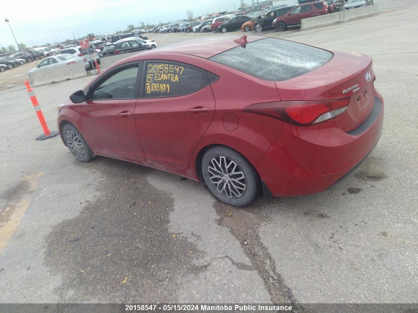 2015 Hyundai Elantra Se VIN: KMHDH4AE1FU285879 Lot: 20158547