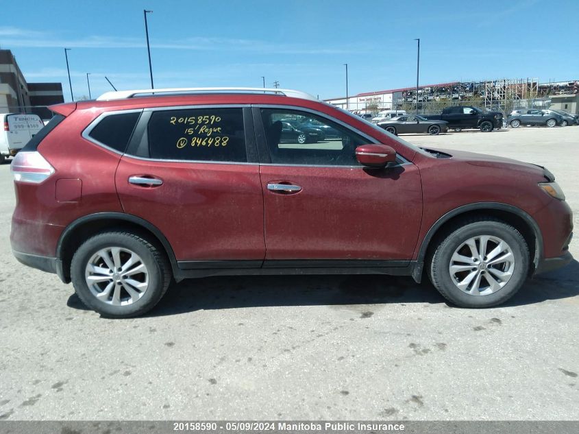 2015 Nissan Rogue Sv VIN: 5N1AT2MT1FC846488 Lot: 20158590