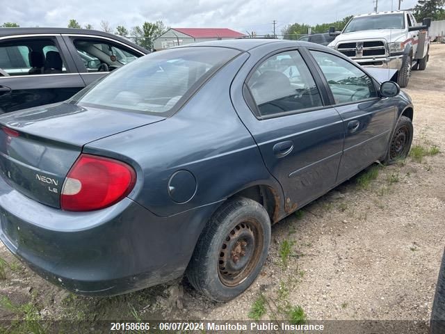 2002 Chrysler Neon Le VIN: 1C3ES46C92D604560 Lot: 20158666