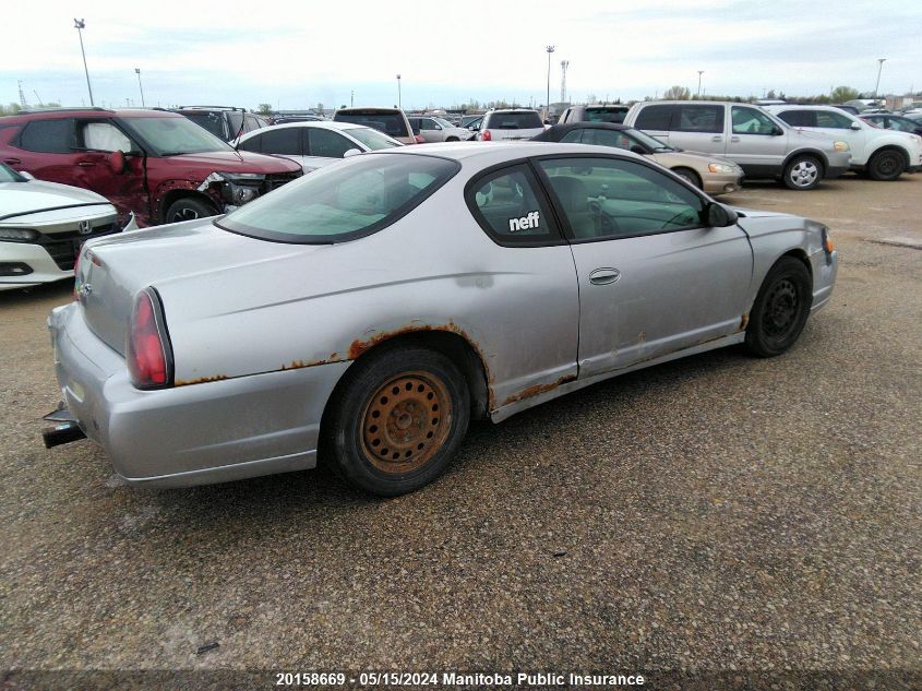 2005 Chevrolet Monte Carlo Ls VIN: 2G1WW12E859242399 Lot: 20158669