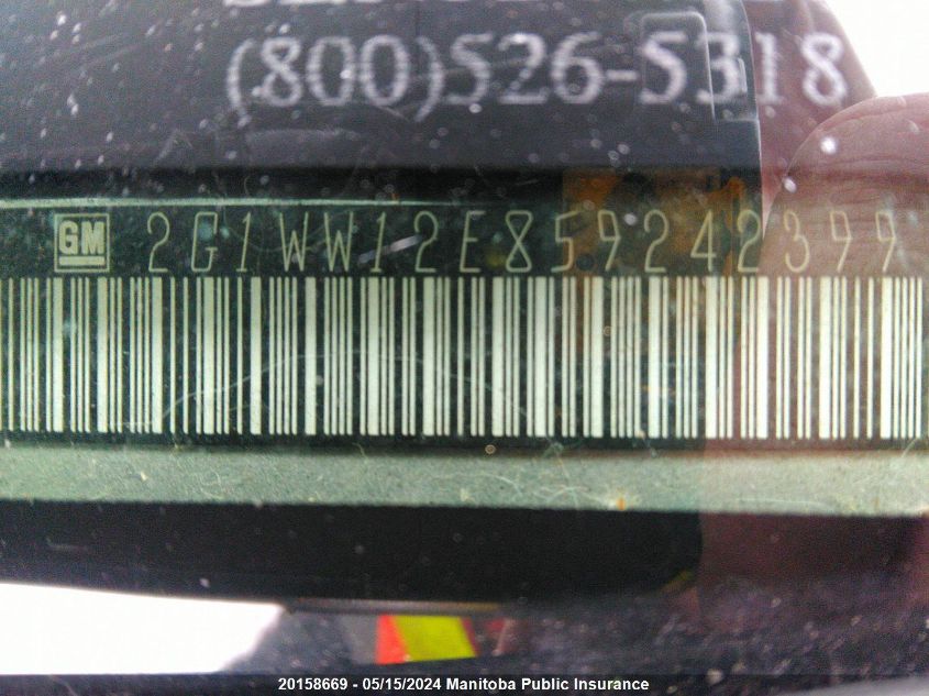 2005 Chevrolet Monte Carlo Ls VIN: 2G1WW12E859242399 Lot: 20158669