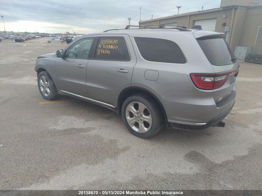 2014 Dodge Durango Limited VIN: 1C4RDJDG2EC976134 Lot: 20158670