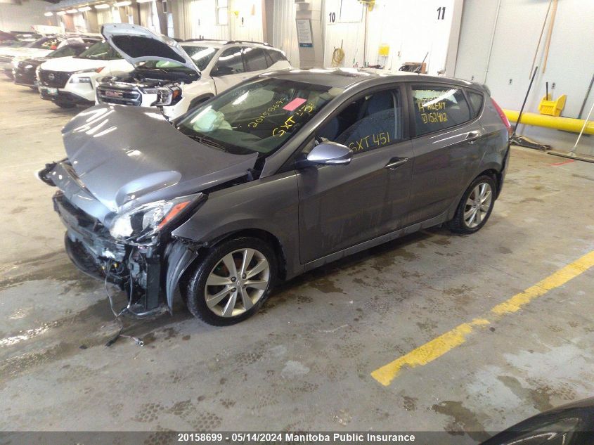 2014 Hyundai Accent Gls VIN: KMHCU5AE7EU152412 Lot: 20158699