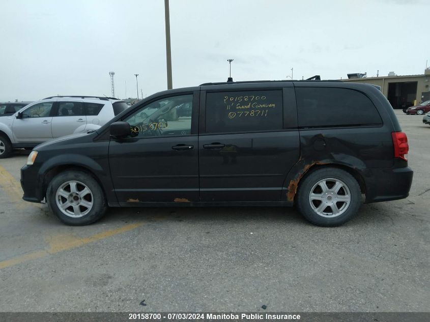2011 Dodge Grand Caravan Sxt VIN: 2D4RN4DG4BR778711 Lot: 20158700