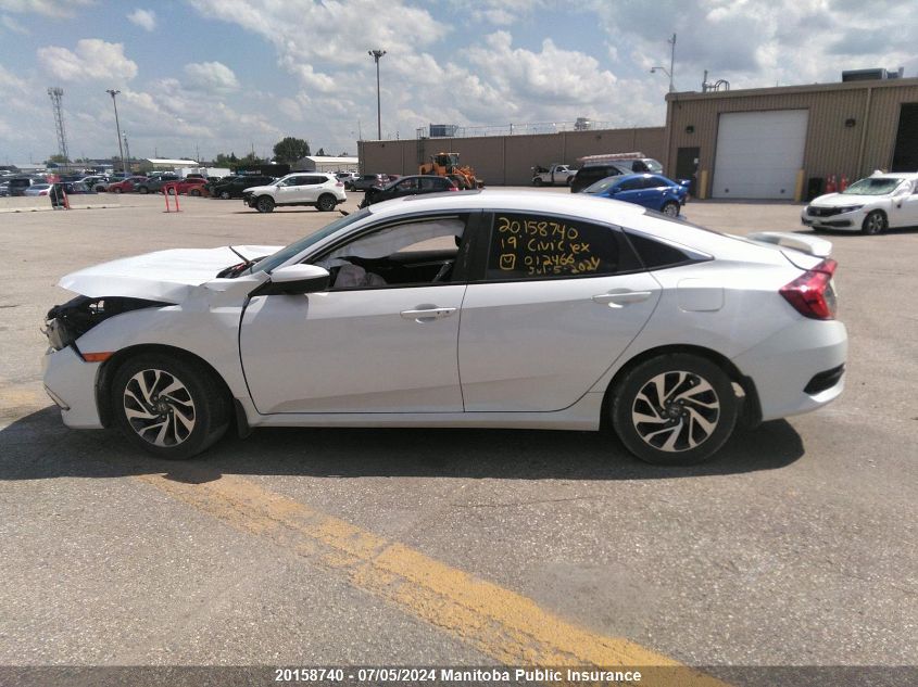 2019 Honda Civic Ex VIN: 2HGFC2F73KH012466 Lot: 20158740