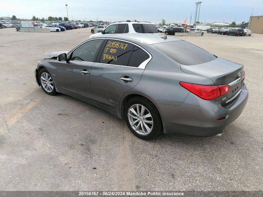 2017 Infiniti Q50 3.0T VIN: JN1EV7AR3HM836163 Lot: 20158767