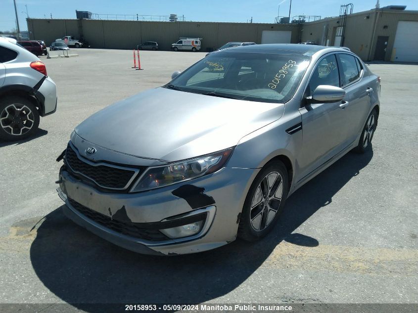 2013 Kia Optima Ex Hybrid VIN: KNAGM4AD7D5049049 Lot: 20158953