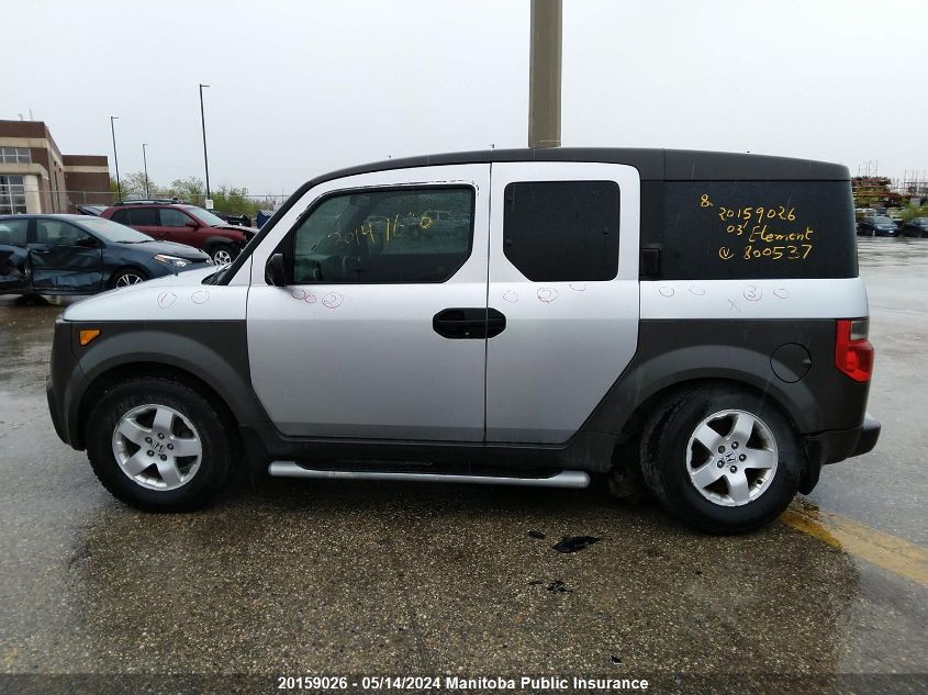 2003 Honda Element Ex VIN: 5J6YH28533L800537 Lot: 20159026