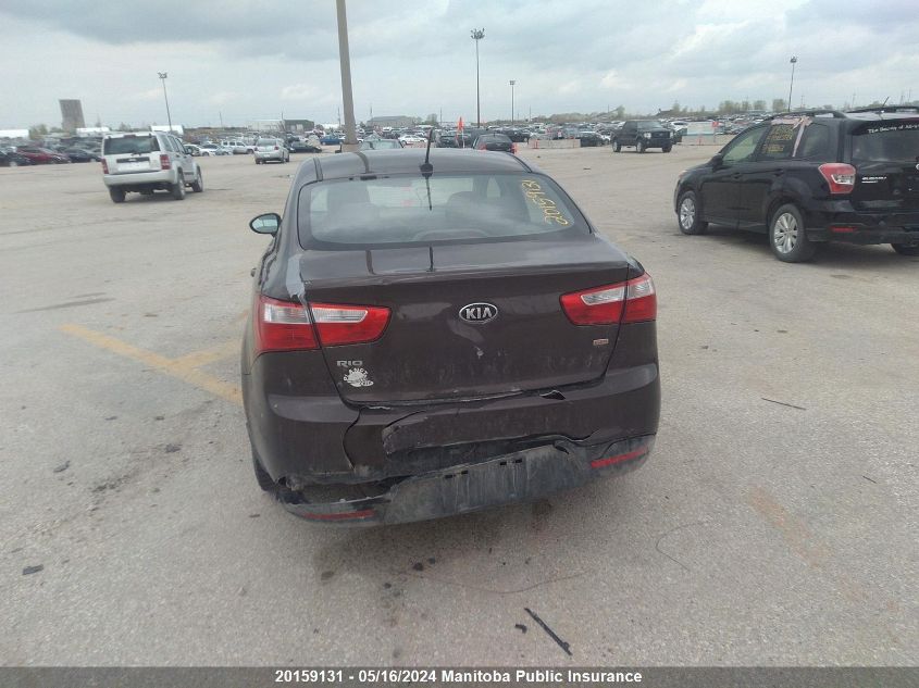 2013 Kia Rio Lx VIN: KNADM4A3XD6214726 Lot: 20159131