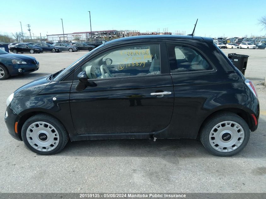 2012 Fiat 500 Pop VIN: 3C3CFFAR6CT103379 Lot: 20159135