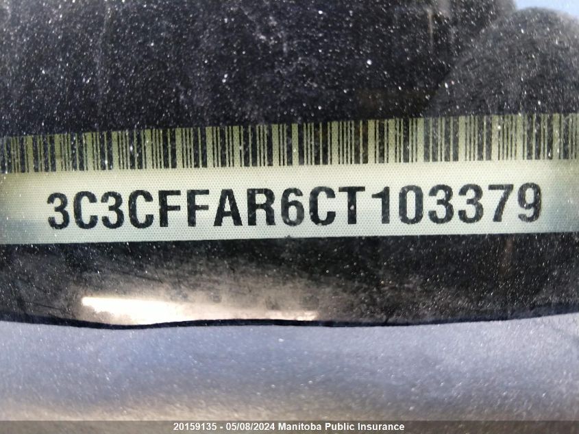 2012 Fiat 500 Pop VIN: 3C3CFFAR6CT103379 Lot: 20159135