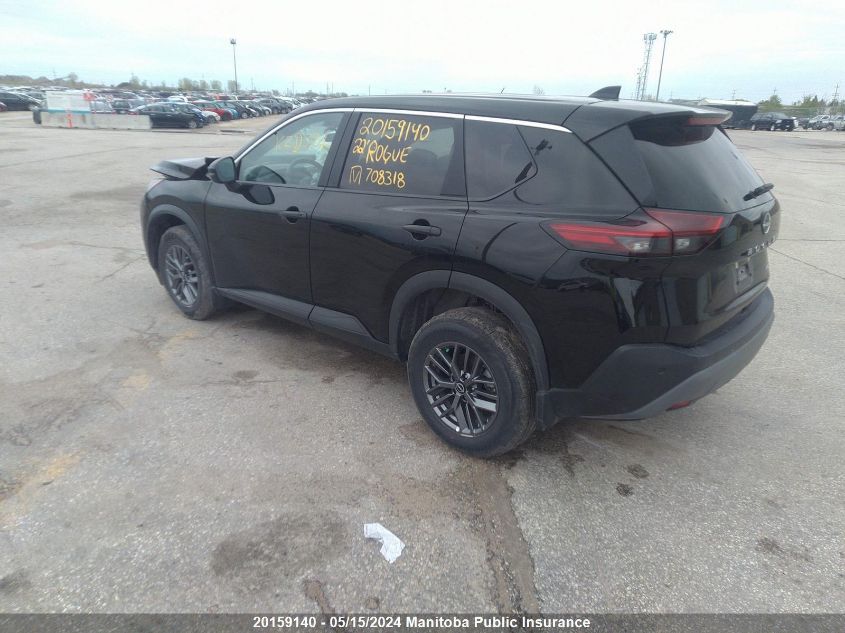 2022 Nissan Rogue S VIN: 5N1AT3ABXNC708318 Lot: 20159140