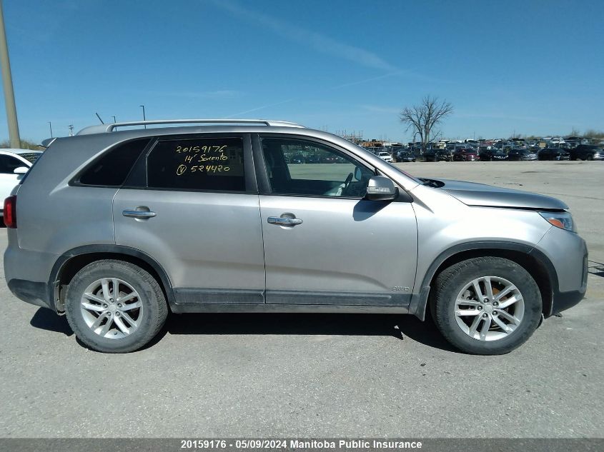 2014 Kia Sorento Lx VIN: 5XYKTCA62EG524420 Lot: 20159176