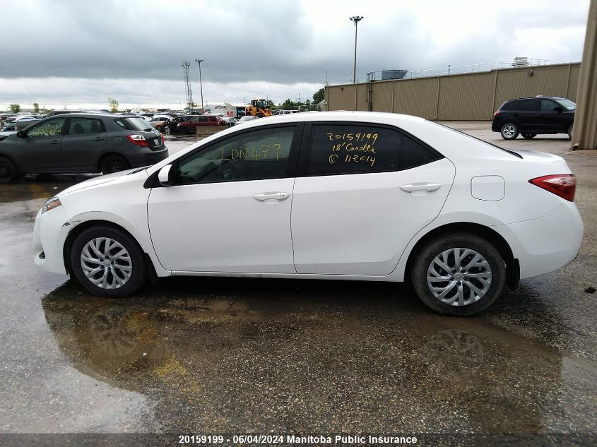 2018 Toyota Corolla Le VIN: 2T1BURHE9JC112014 Lot: 20159199