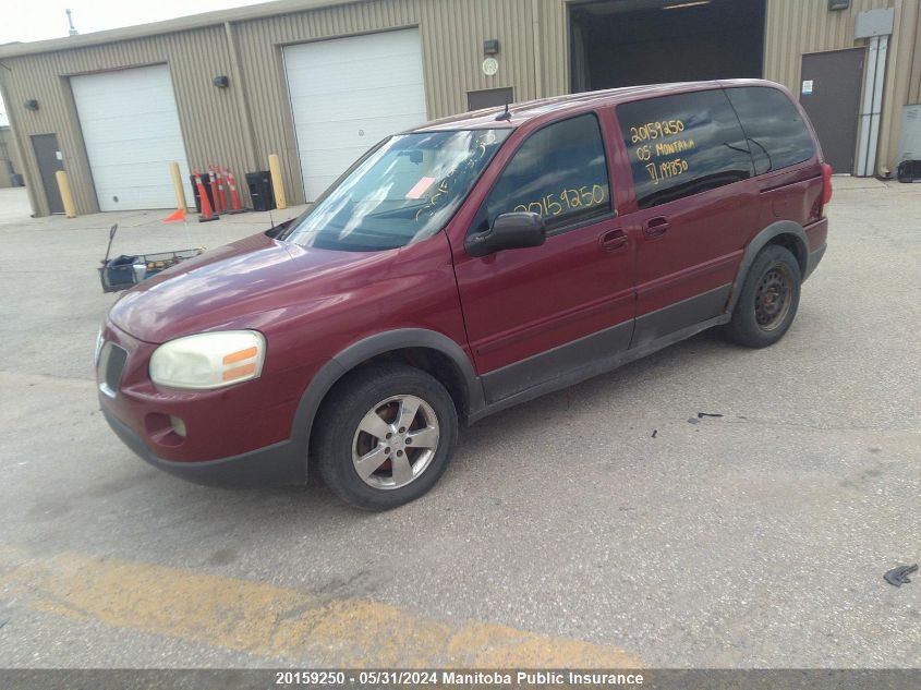 2005 Pontiac Montana Sv6 VIN: 1GMDU03L95D199850 Lot: 20159250