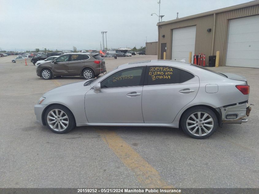 2010 Lexus Is 250 VIN: JTHCF5C24A5040364 Lot: 20159252