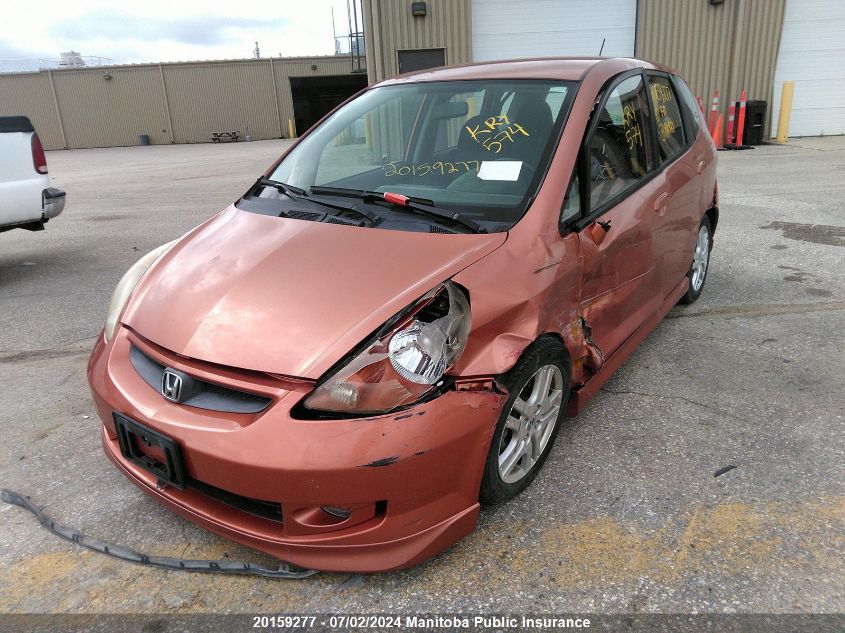 2007 Honda Fit Sport VIN: JHMGD37617S811477 Lot: 20159277