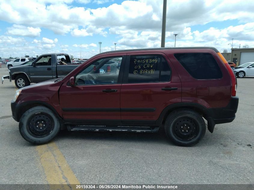 2003 Honda Cr-V VIN: JHLRD788X3C812491 Lot: 20159304