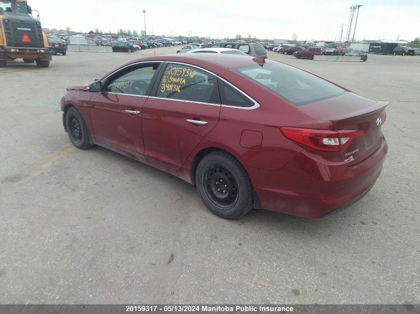 2016 Hyundai Sonata Gls VIN: 5NPE24AF0GH409316 Lot: 20159317