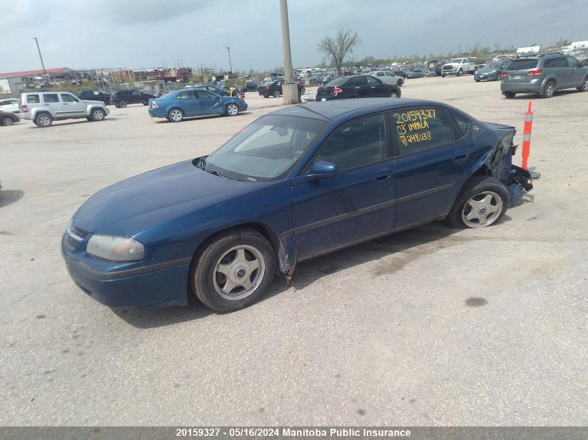 2003 Chevrolet Impala VIN: 2G1WF52K339248038 Lot: 20159327