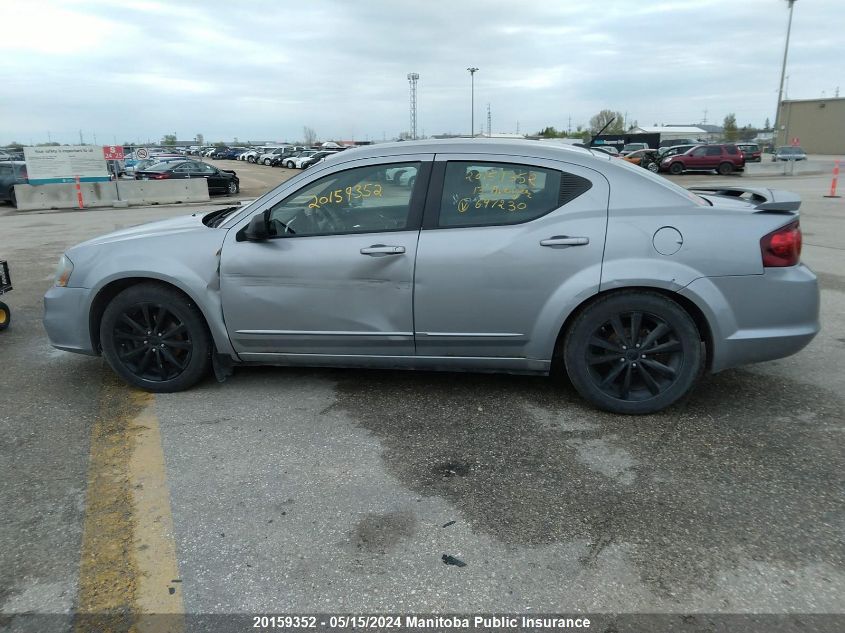 2013 Dodge Avenger Se VIN: 1C3CDZABXDN697230 Lot: 20159352