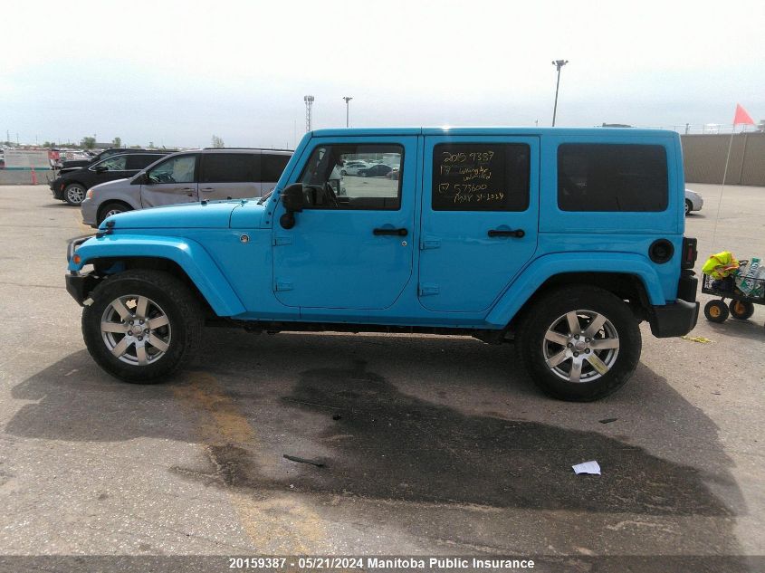 2017 Jeep Wrangler Unlimited Sahara VIN: 1C4BJWEG3HL573600 Lot: 20159387