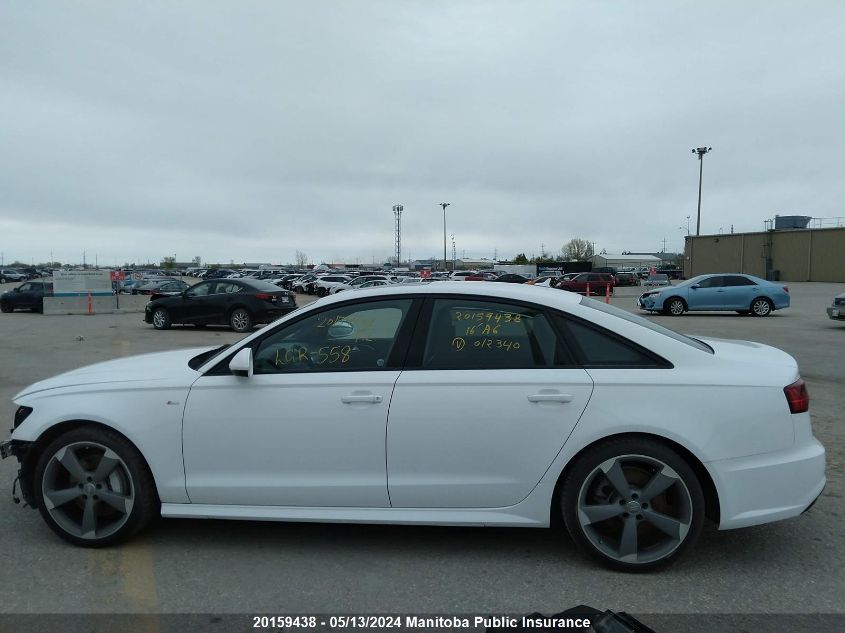 2016 Audi A6 3.0T Quattro VIN: WAUJGAFC3GN012340 Lot: 20159438