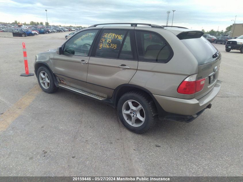 2004 BMW X5 3.0I VIN: 5UXFA13564LU26735 Lot: 20159446