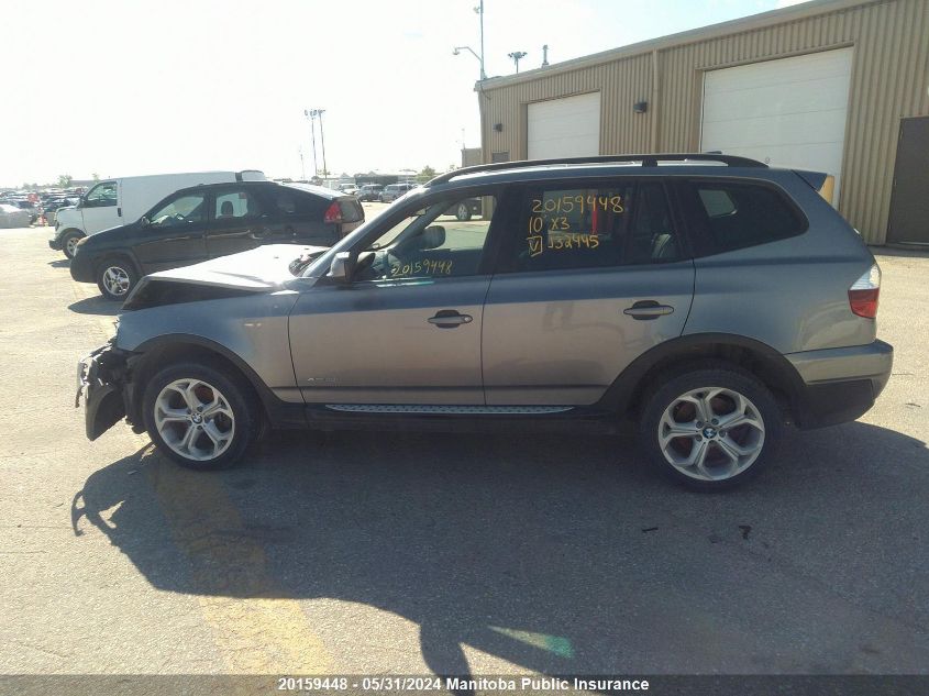 2010 BMW X3 30I VIN: WBXPC9C42AWJ32445 Lot: 20159448