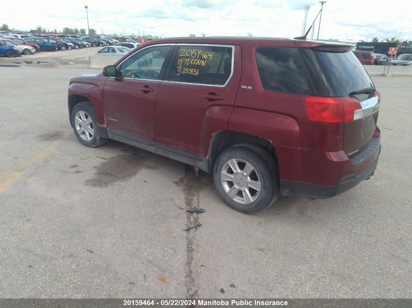 2010 GMC Terrain Sle VIN: 2CTALBEW9A6230833 Lot: 20159464