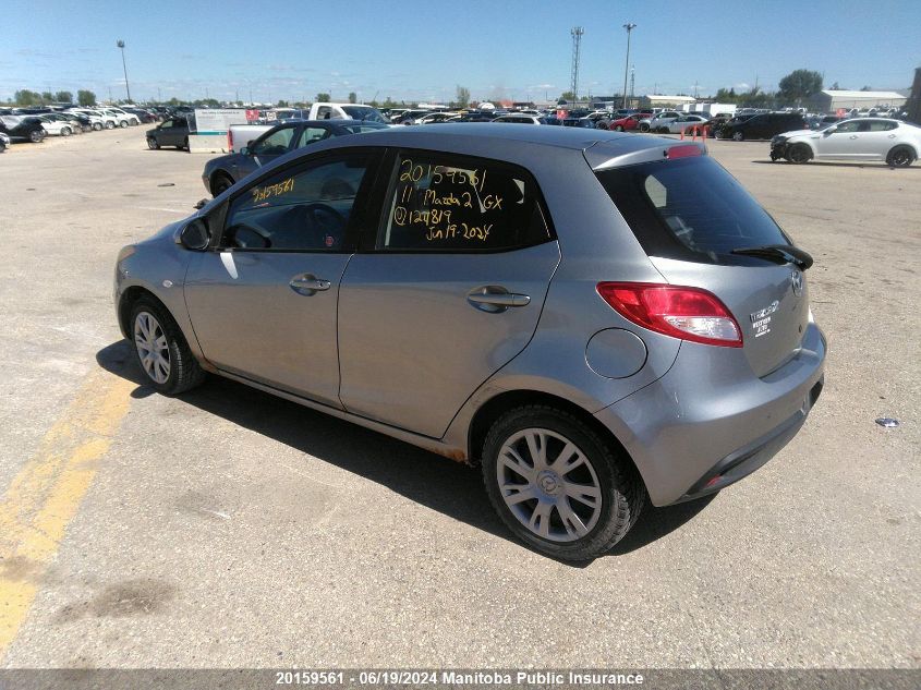 2011 Mazda Mazda2 Gx VIN: JM1DE1HY5B0124819 Lot: 20159561