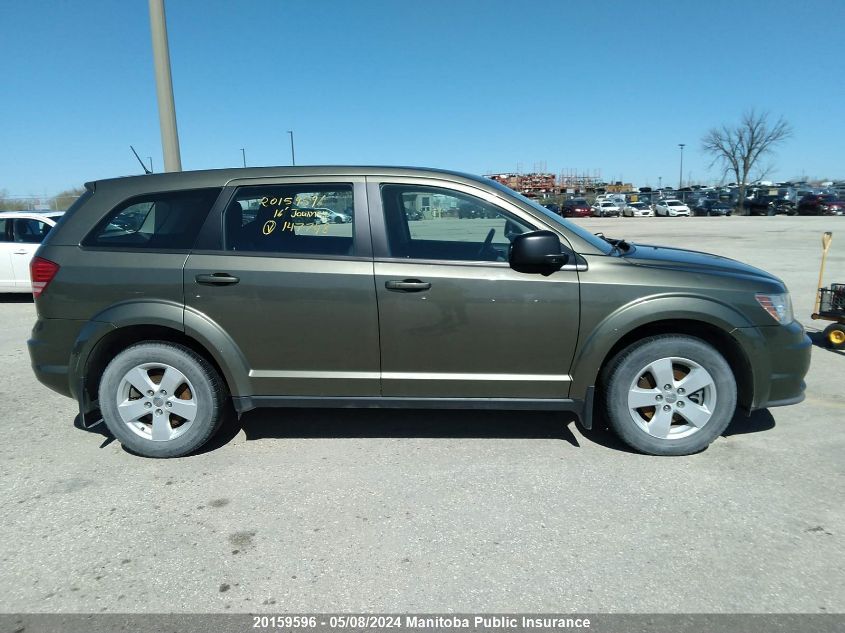 2016 Dodge Journey Cvp VIN: 3C4PDCAB8GT147748 Lot: 20159596