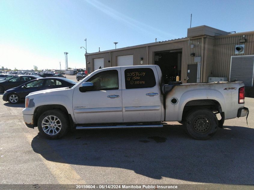 2012 GMC Sierra 1500 Denali Crew Cab VIN: 3GTP2XE27CG305278 Lot: 20159604