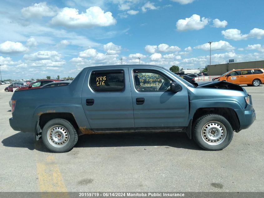 2006 Honda Ridgeline Rt VIN: 2HJYK16226H563224 Lot: 20159719