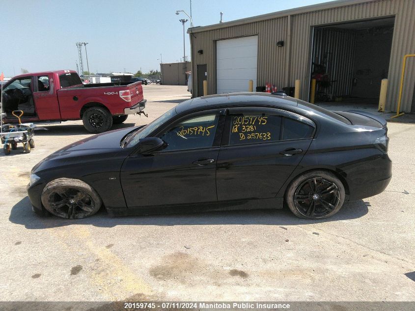 2012 BMW 328I VIN: WBA3A5C5XCF257633 Lot: 20159745