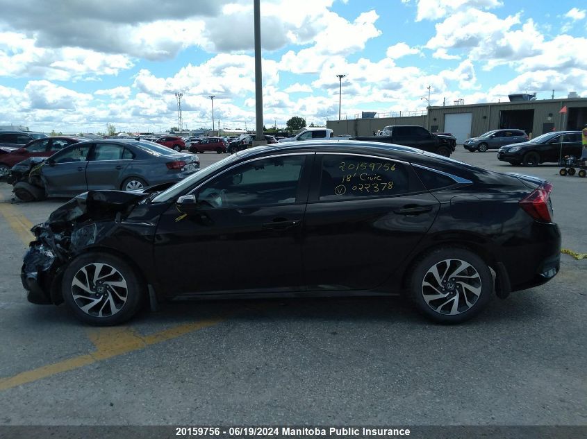 2018 Honda Civic Se VIN: 2HGFC2F64JH022378 Lot: 20159756