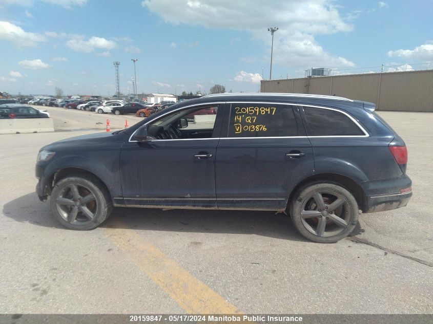 2014 Audi Q7 V6 VIN: WA1VGCFE7ED013876 Lot: 20159847