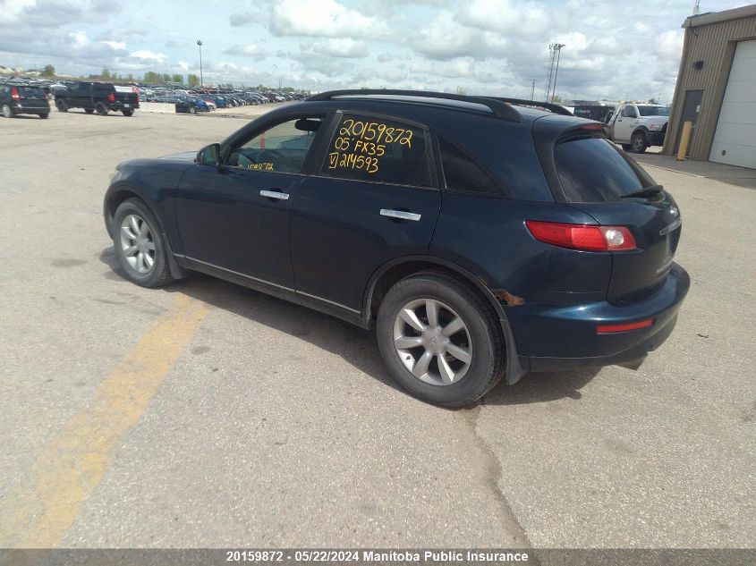 2005 Infiniti Fx35 VIN: JNRAS08W65X214593 Lot: 20159872